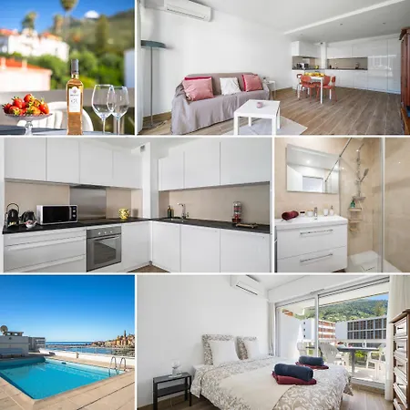Le Rocamare - Piscine Toit Terrasse - Parking Prive - Terrasse * Mentone
